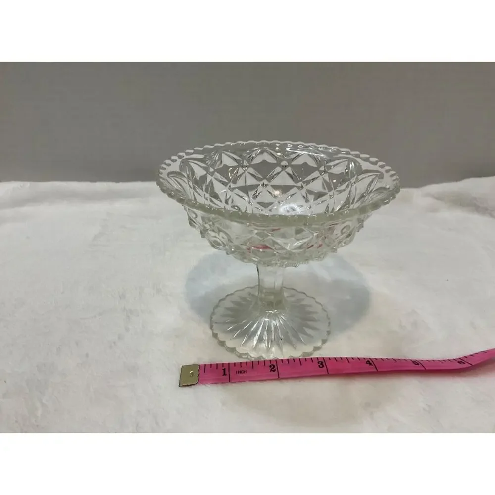 Vintage‎ American Brilliant Cut Glass Compote Candy/Nut Dish - Elegant